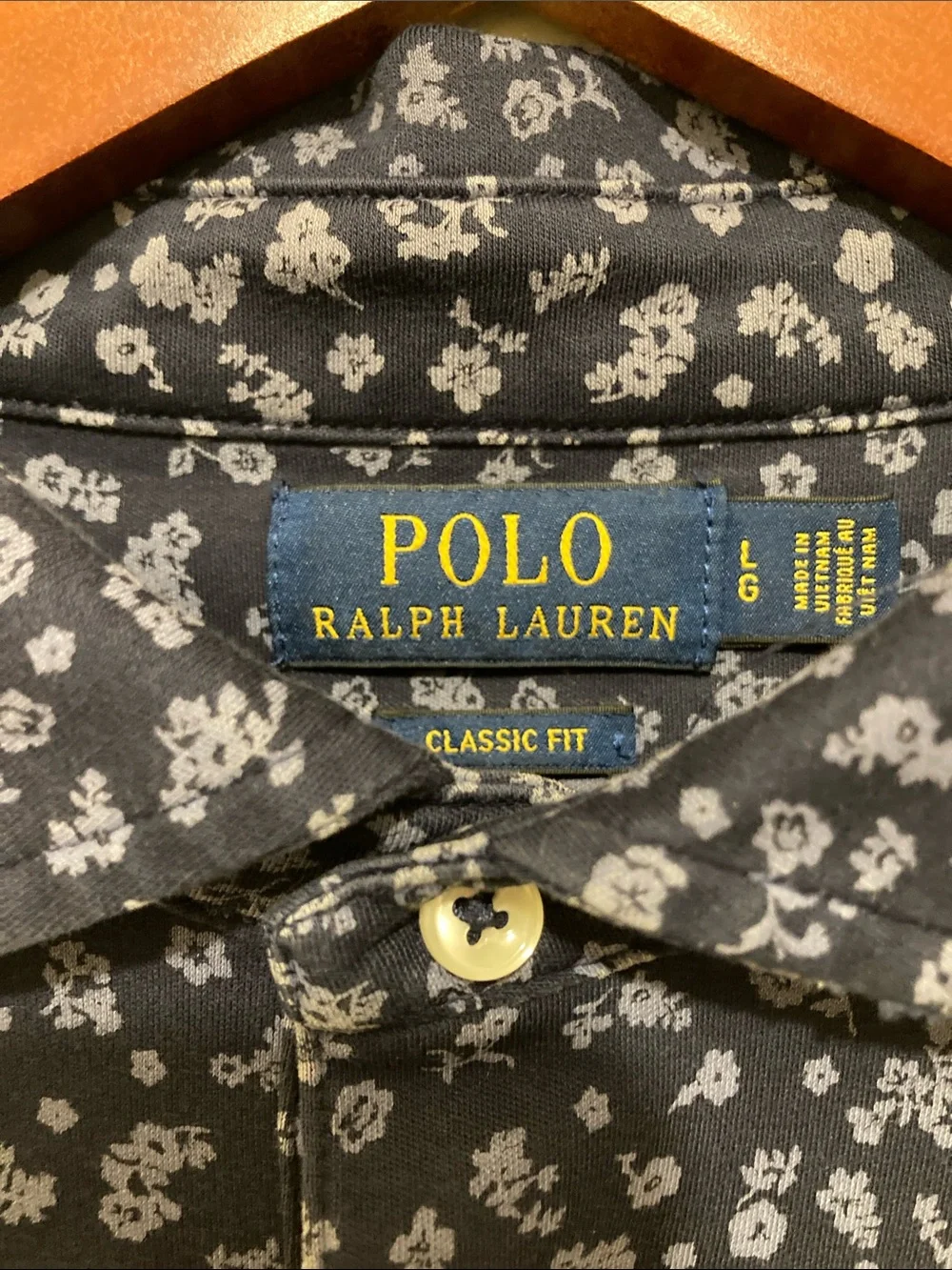 Polo by Ralph Lauren Navy Printed Short-Sleeve Polo